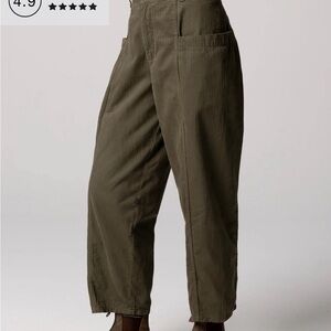 Finisterre Women's Croft Workwear Barrel Pant, Olive, 28R, Cotton Trouser NWT